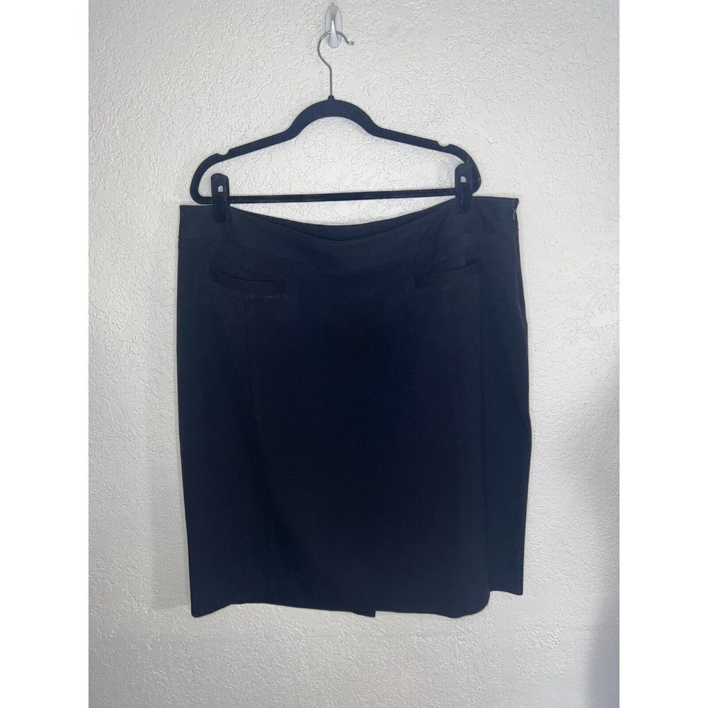 Lane Bryant Black Skirt Women 20 Plus Pull On Classic Office Career Minimalist X